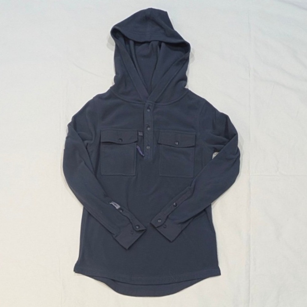 Patagonia Micro D Women's Snap-T Fleece Hoody Navy Blue Small Pullover